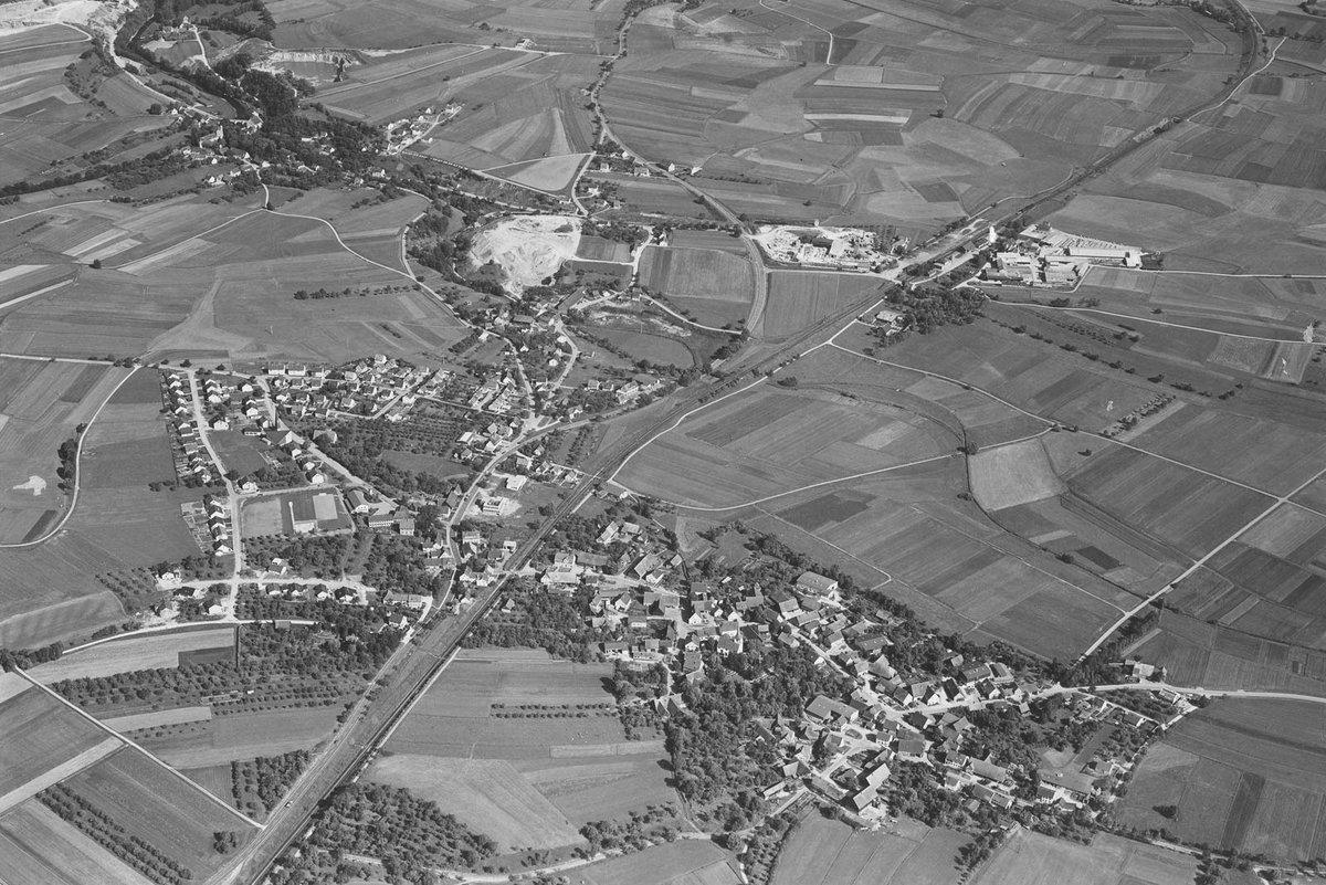 Satteldorf Luftaufnahme 1970