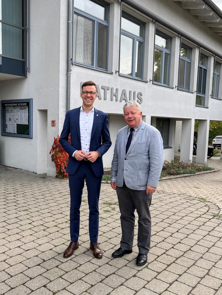 CDU-Landtagsabgeordneter Arnulf von Eyb zum Antrittsbesuch bei Bürgermeister Thomas Haas